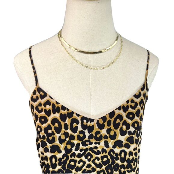 Rebecca Minkoff Animal Print Slip Dress Adjustable Straps Size 4 - Picture 12 of 16